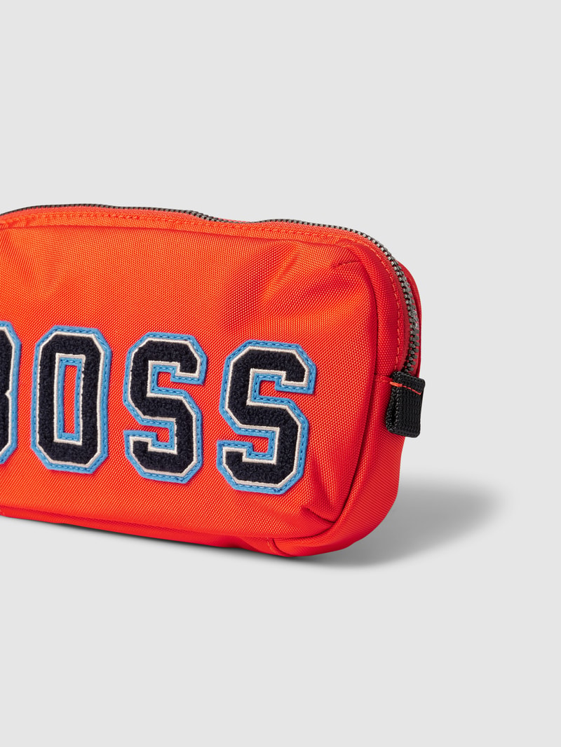 Bauchtasche mit Label-Patch Modell 'Catch' in orange