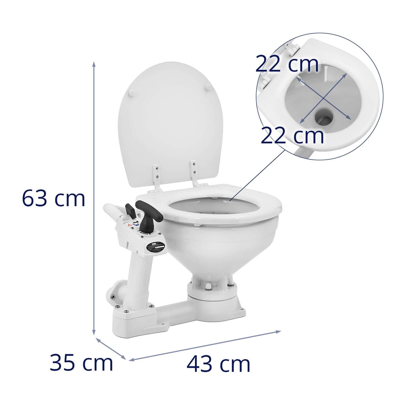 MSW Campingtoilette Bootstoilette Toilette Boot Boots WC Handpumpe Einbautoilette