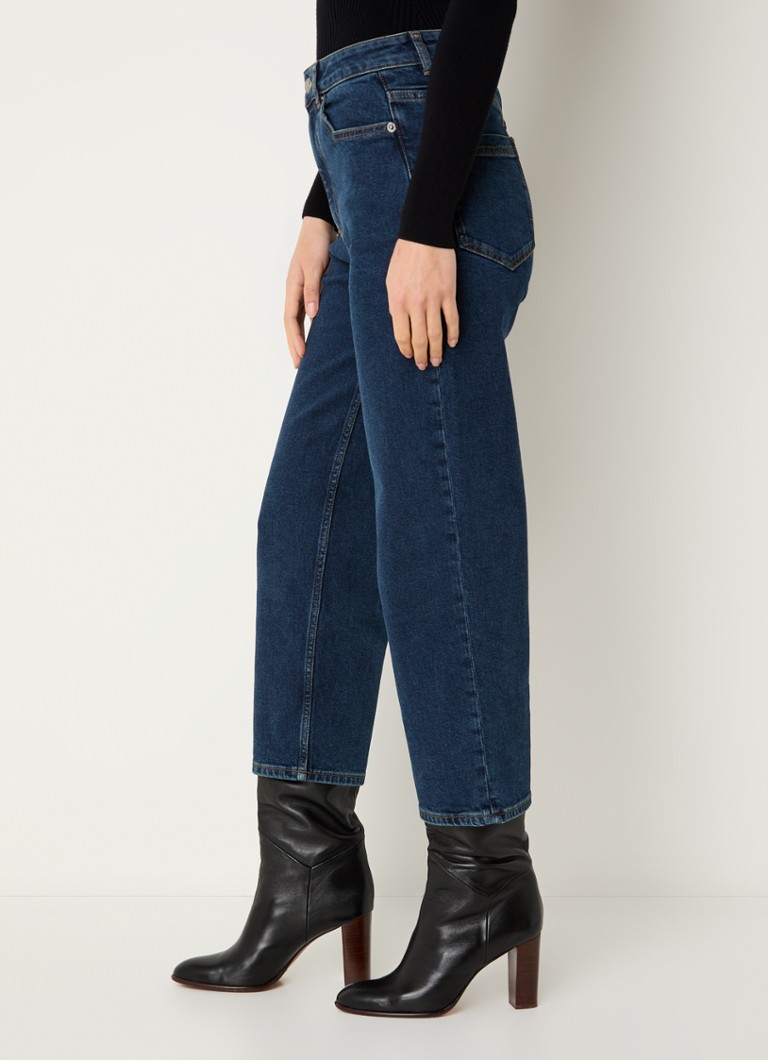 Jean court slim taille haute Dona de ba&sh, délavage foncé