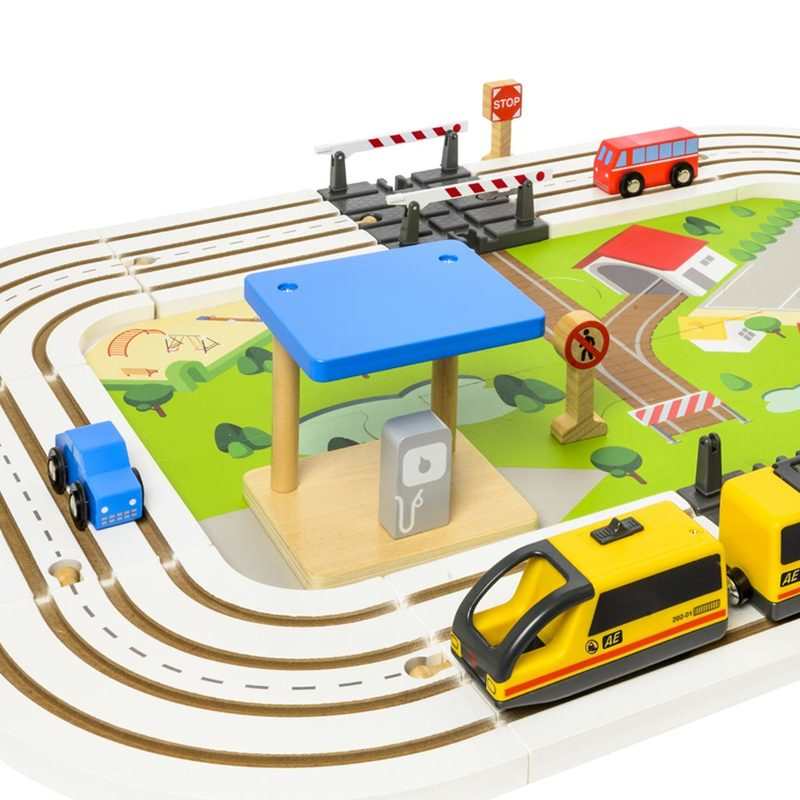 Circuit de train ville et véhicules Oxybul