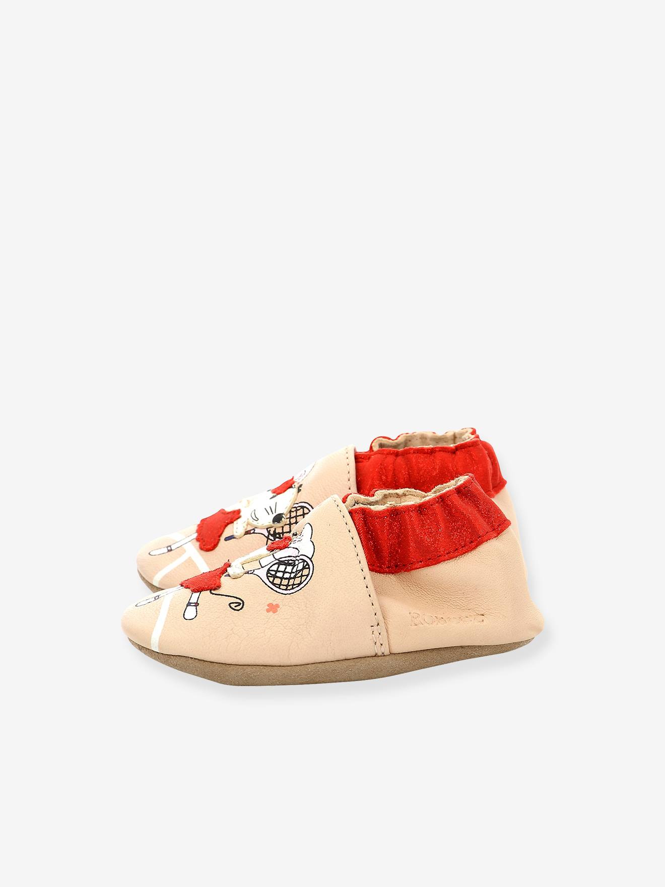 Robeez Baby Krabbelschuhe Tennis Mouse ROBEEZ, pflanzlich gegerbt - rosa