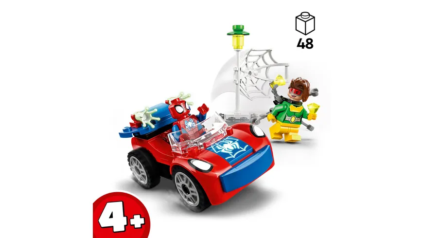 LEGO Marvel 10789 Spider-Mans Auto und Doc Ock Spidey Set, 4+ Spielzeug
