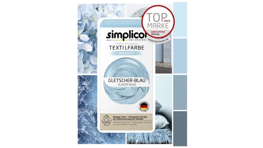 simplicol Textilfarbe intensiv Gletscher-blau 150 ml