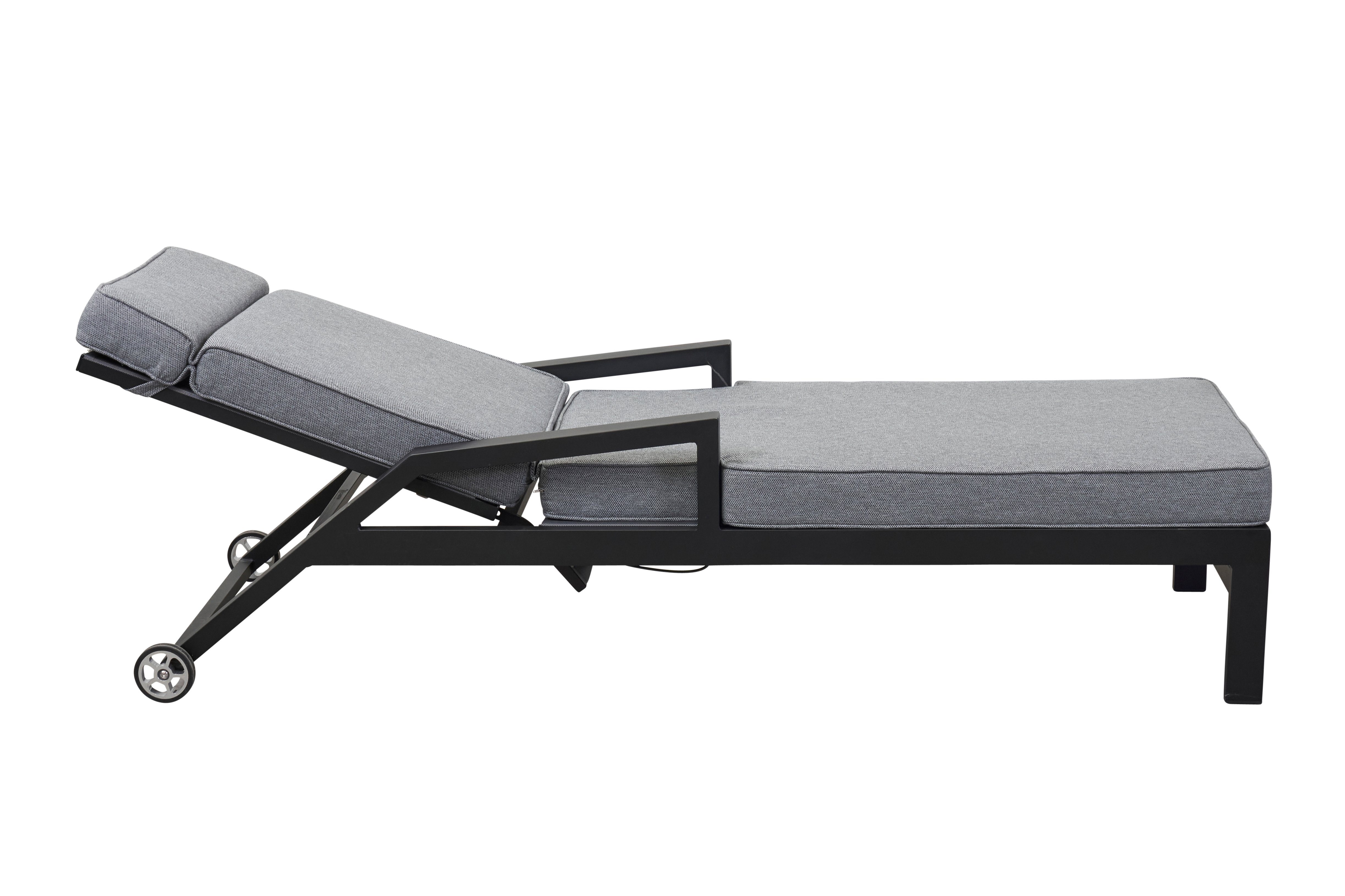 LC Garden Gartenliege LC Garden Sondrino Liege Aluminium/Textilene inkl. Kissen, 1