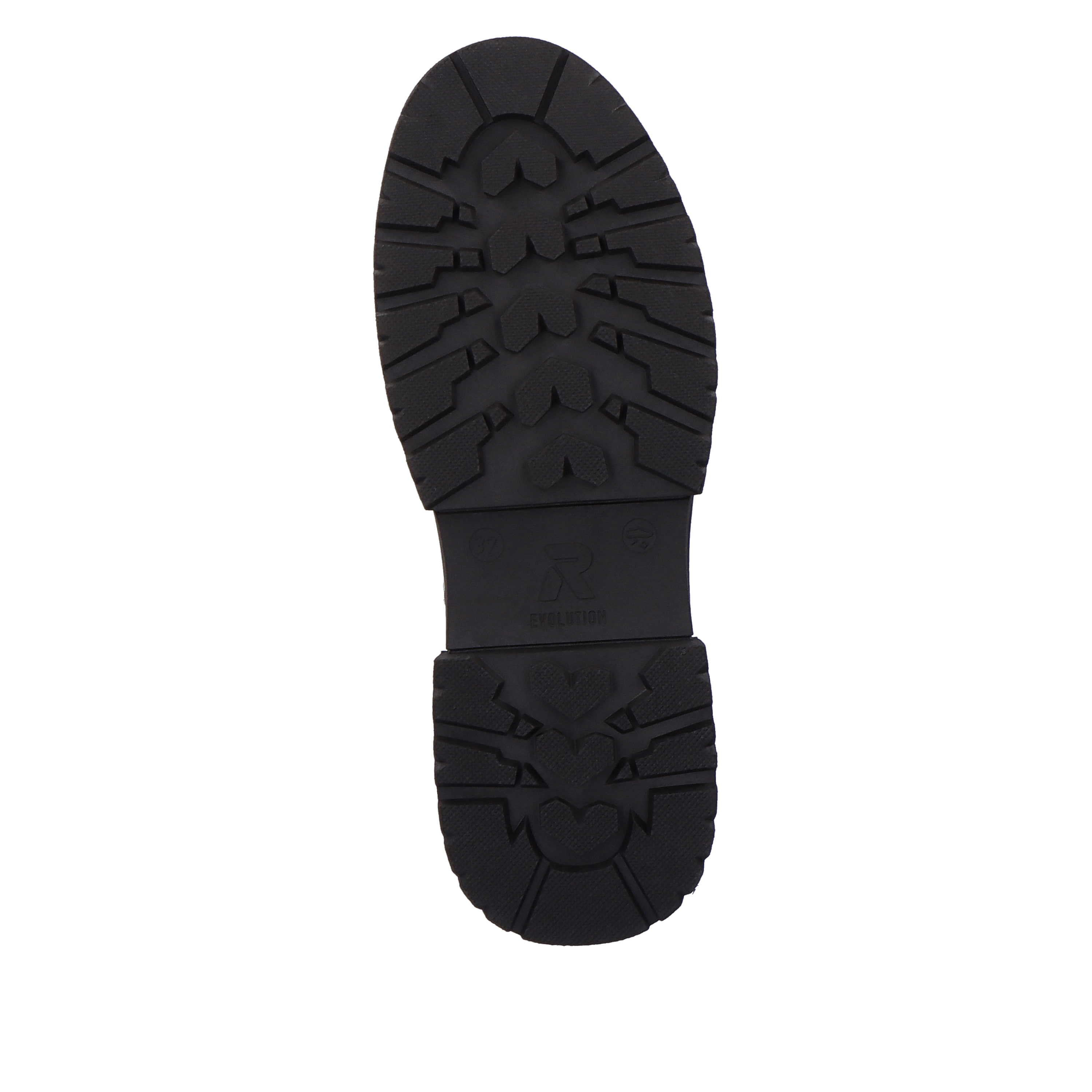 Rieker Damen Schnürstiefel snow-white deep-black