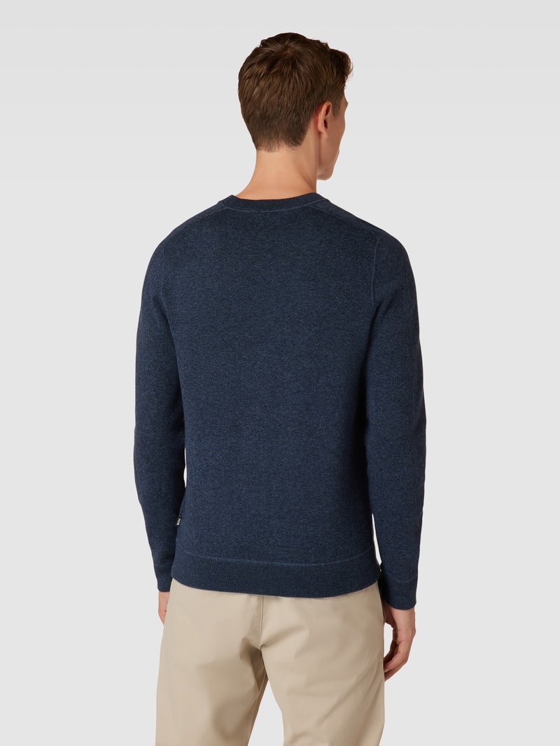 Strickpullover mit Rundhalsausschnitt Modell 'Onore' in weiß