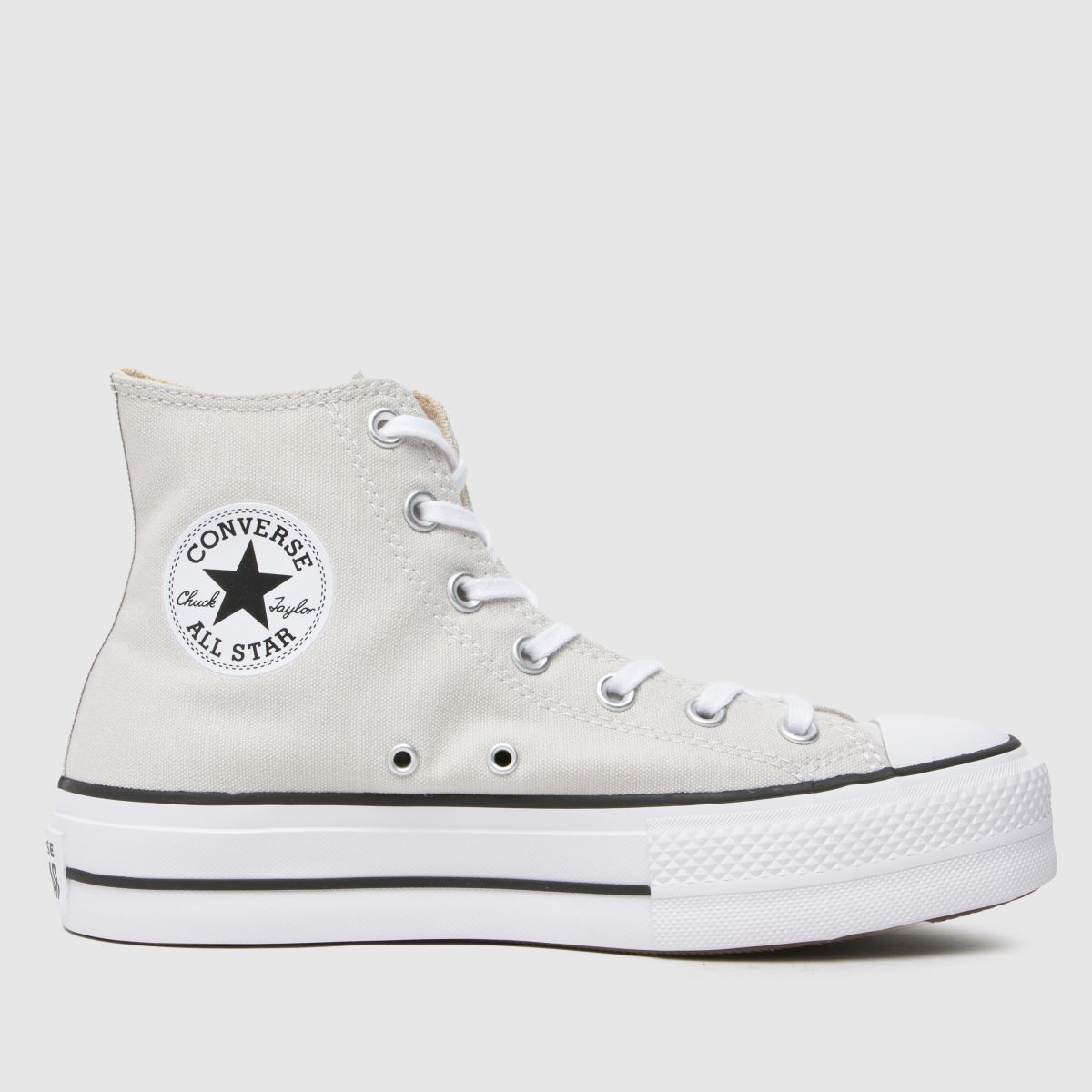 Converse – All Star – Ljusgrå höga sneakers