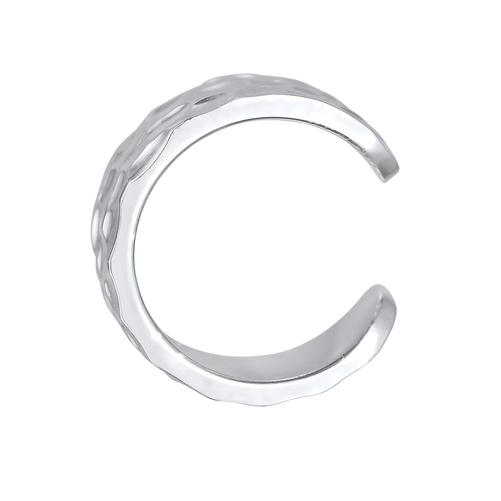 KUZZOI KUZZOI Boucles d'Oreilles Hommes Earcuff Large Martelé Moderne en argent sterling Bijoux