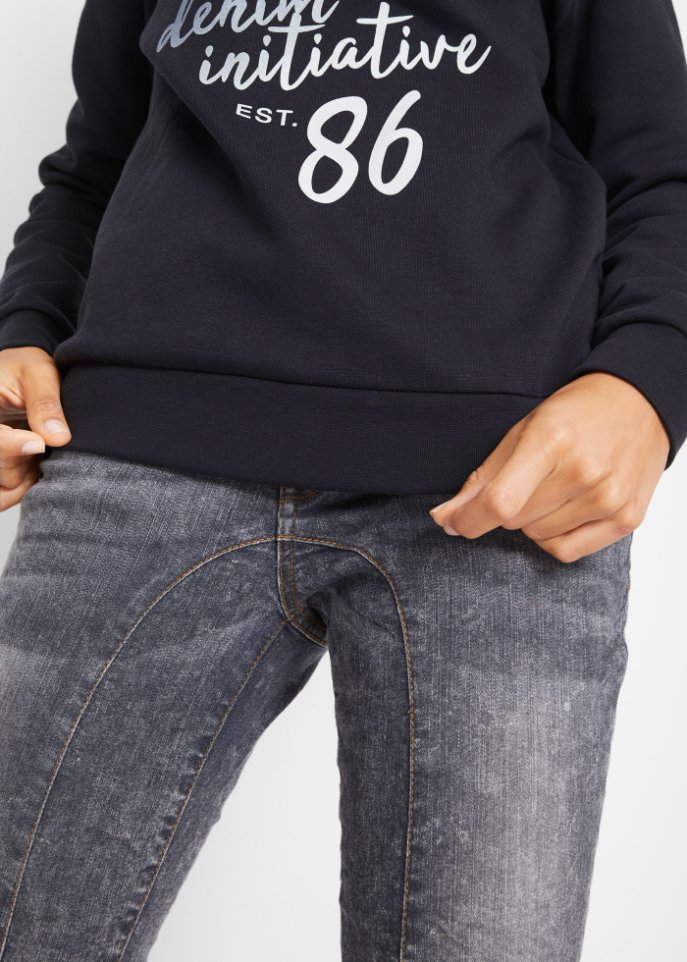 Sweatshirt mit Glitzerdruck