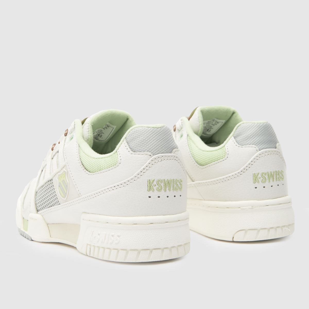 K-SWISS gstaad guldfärgade sneakers i vitt och grönt
