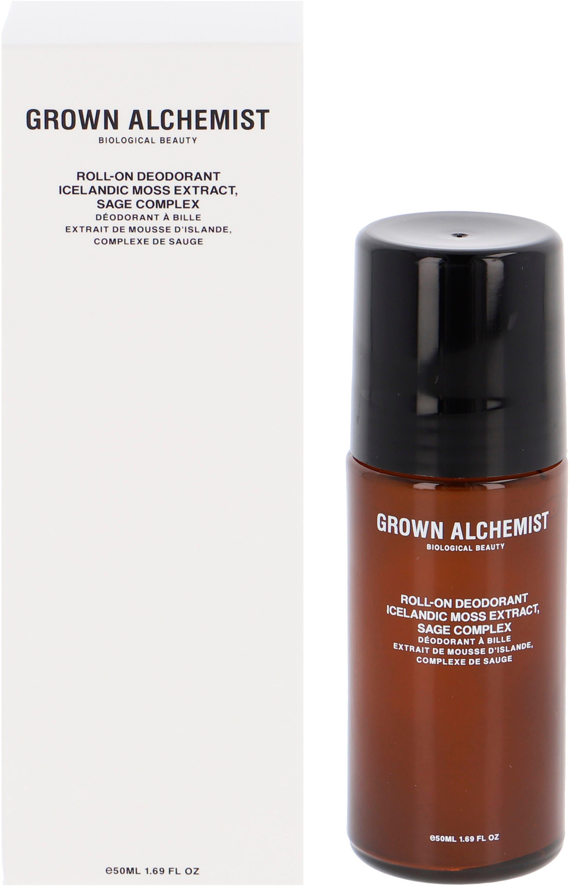 GROWN ALCHEMIST Deo-Roller Roll-On Deodorant: Icelandic Moss Extract, Sage Complex