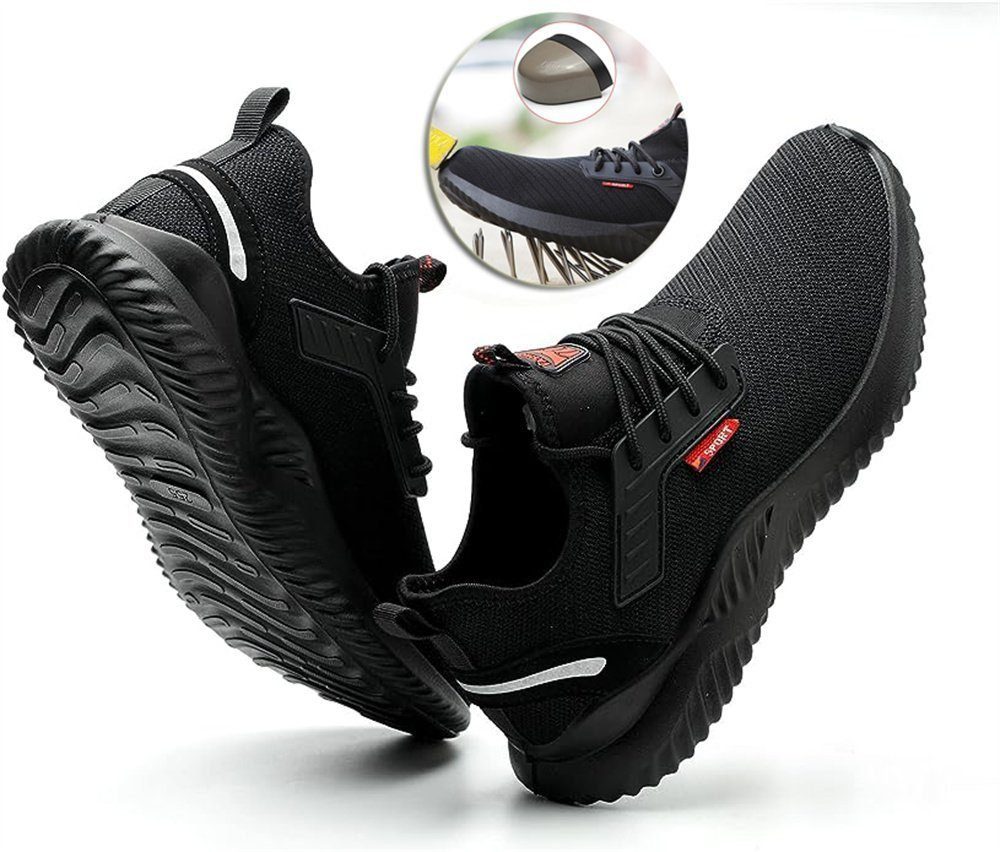 AROMUJOY Sicherheitsschuhe Herren Leicht Arbeitsschuhe Damen, Sportschuhe Arbeitsschuh