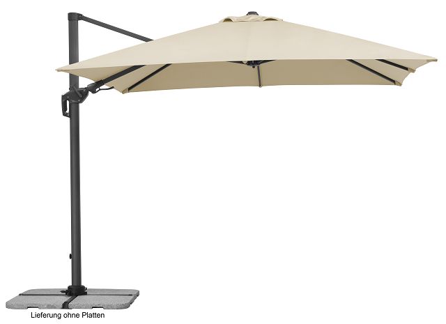 Schneider Schirme Schneider Ampelschirm Rhodos Twist, ca. 300x300 cm, natur