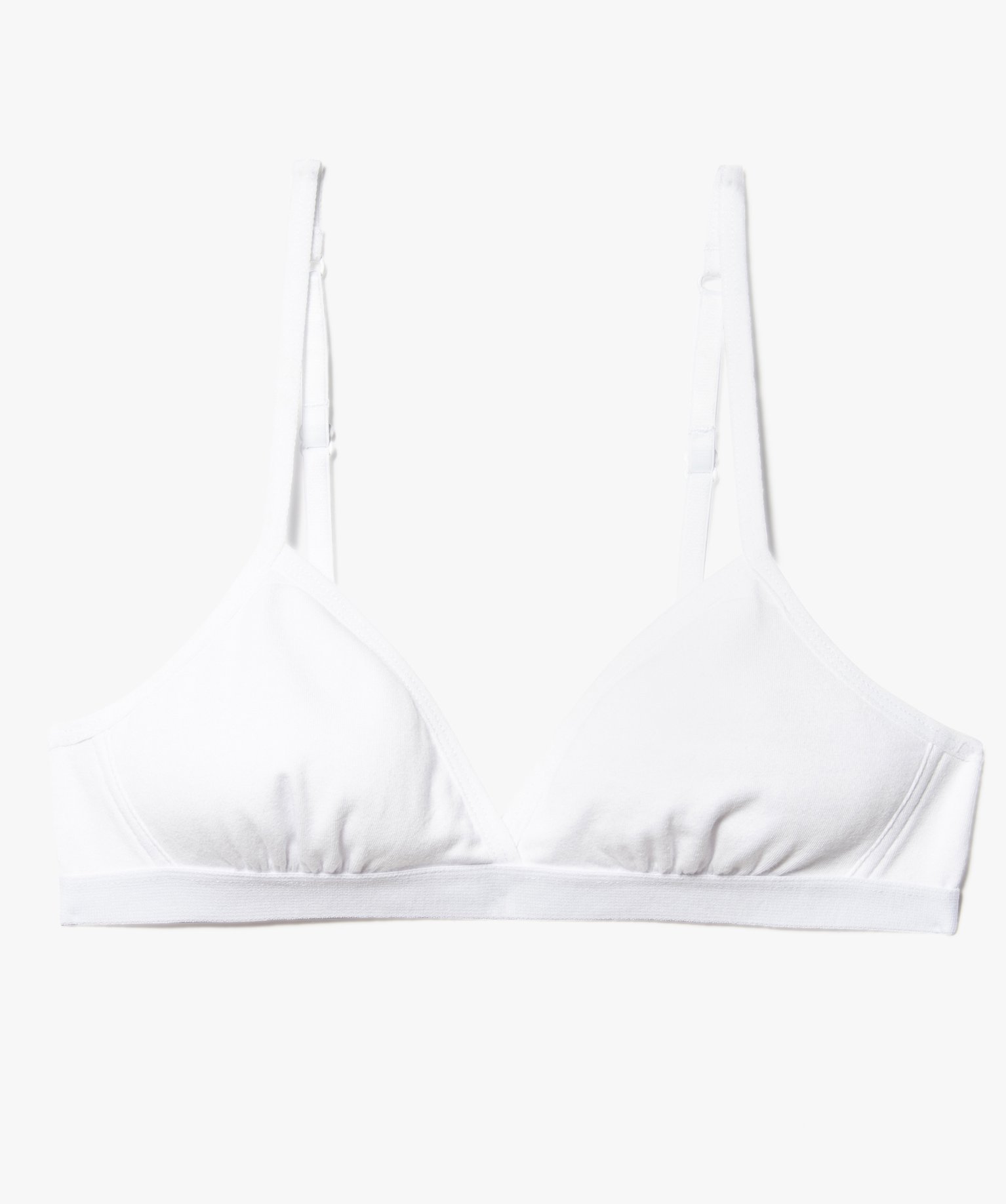 Soutien-gorge fille triangle à bretelles multipositions blanc | GEMO