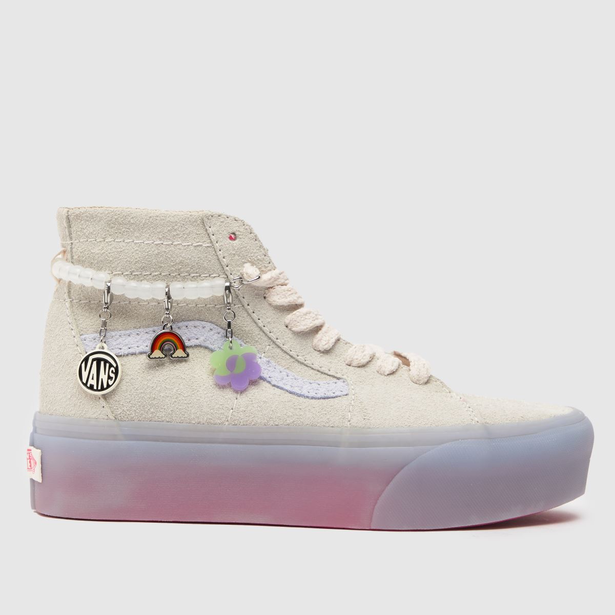 Vans – Sk8-Hi – Avsmalnande stackformade sneakers i sten