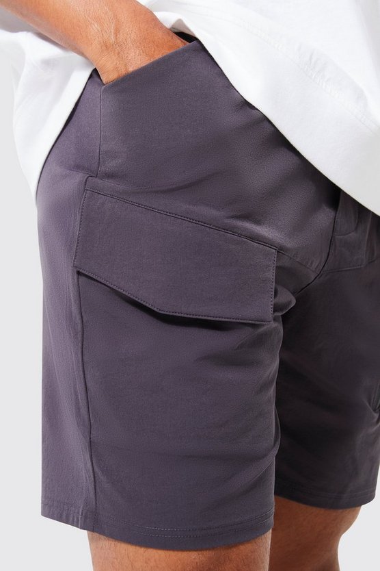 Lockere elastische Lightweight Stretch Cargohose mit Reißverschluss