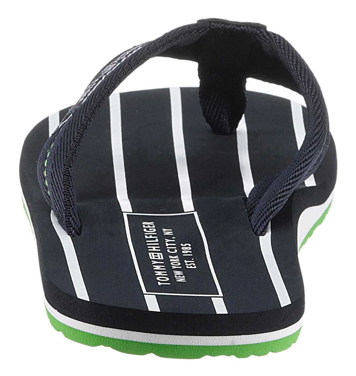 Tommy Hilfiger PATCH HILFIGER BEACH SANDAL Zehentrenner mit gestreifter Decksohle