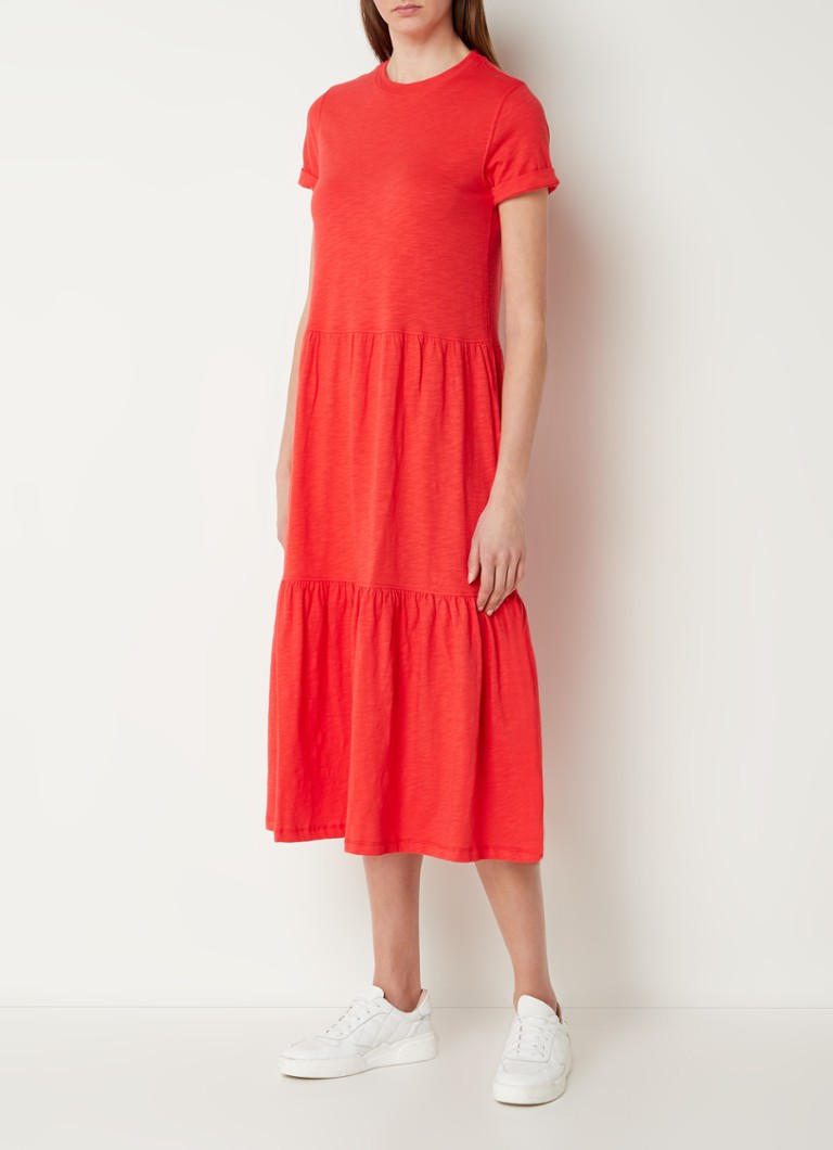 Whistles Midi dress made of organic cotton with ruffle