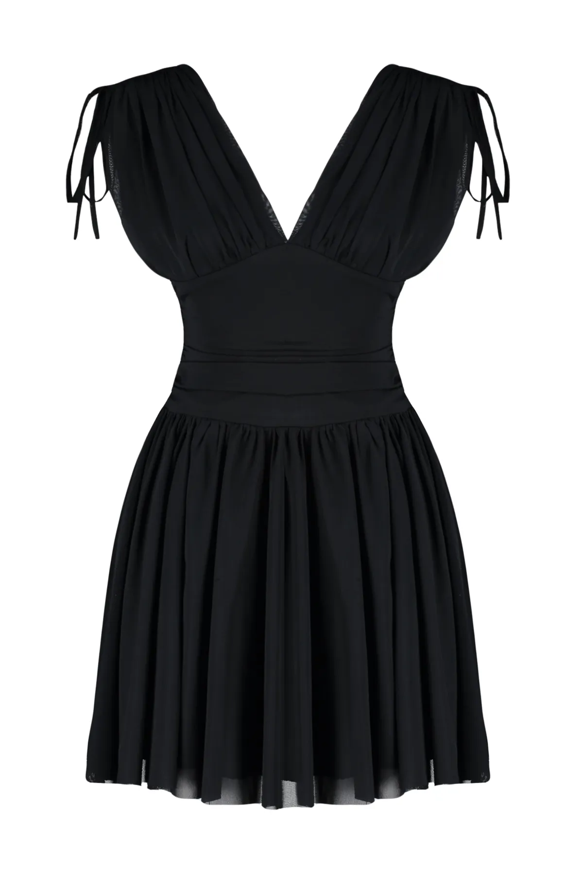 Trendyol Collection  Schwarzes Tüll-Abendkleid TPRSS23EL00208