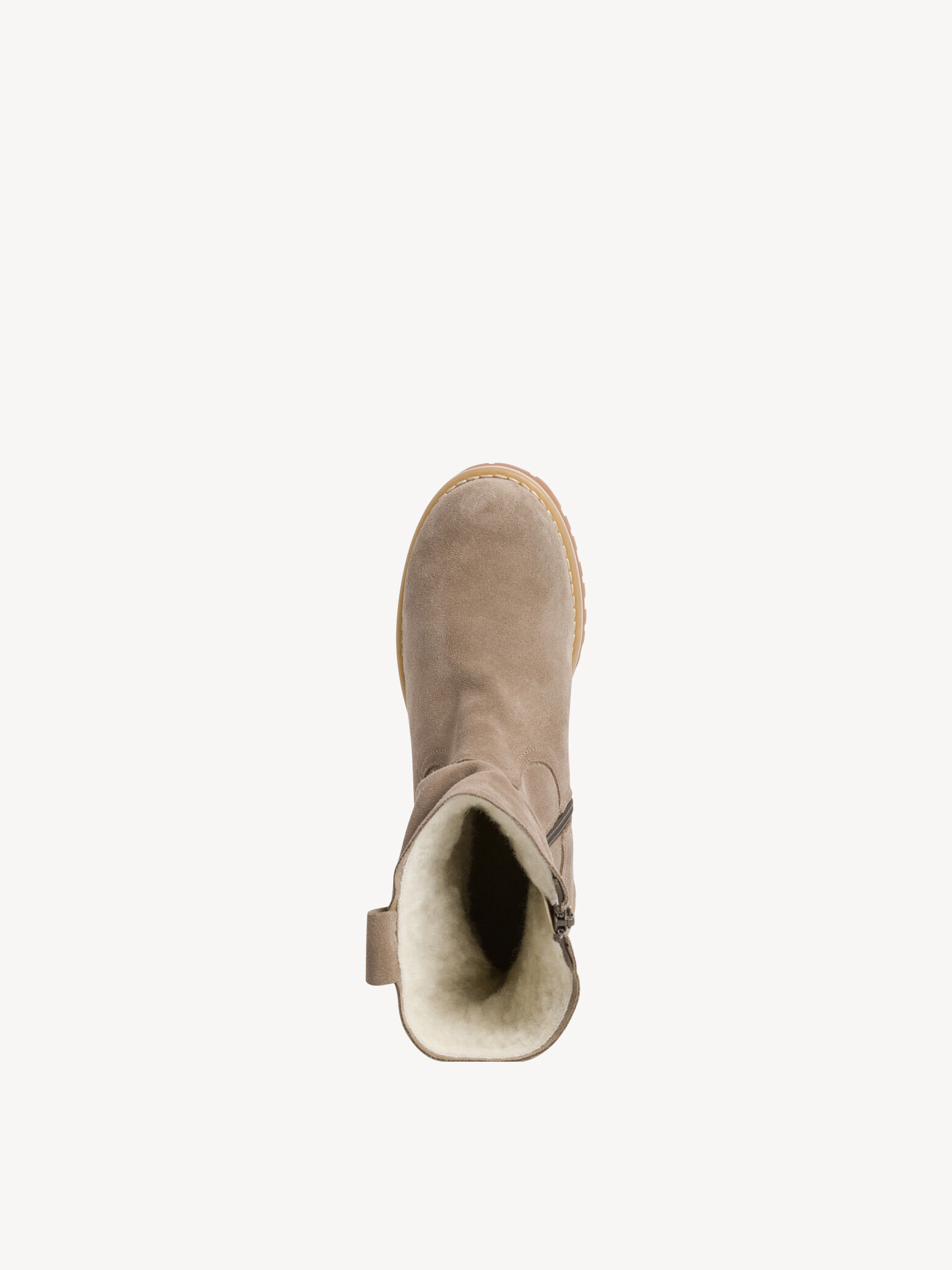 Bottine en cuir - beige doublure chaude