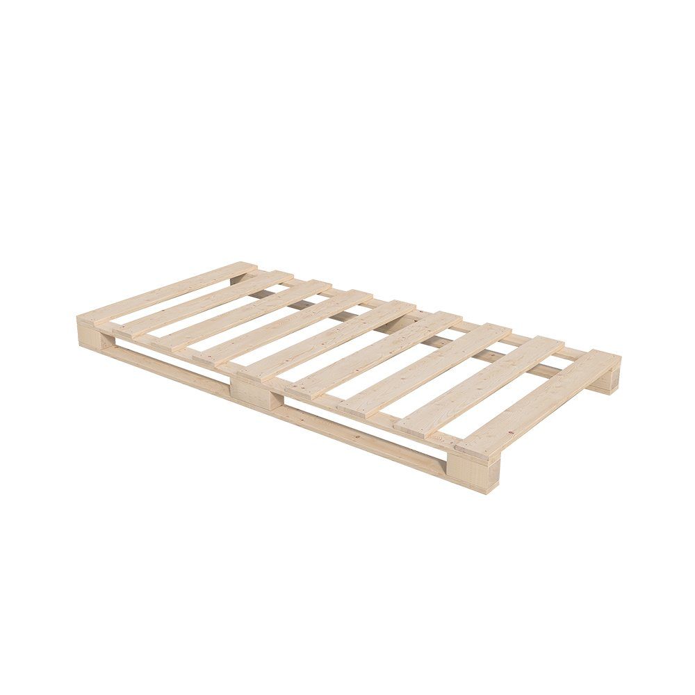 VitaliSpa® Massivholzbett Palettenbett Holzbett Palettenmöbel 90 x 200 cm Natur