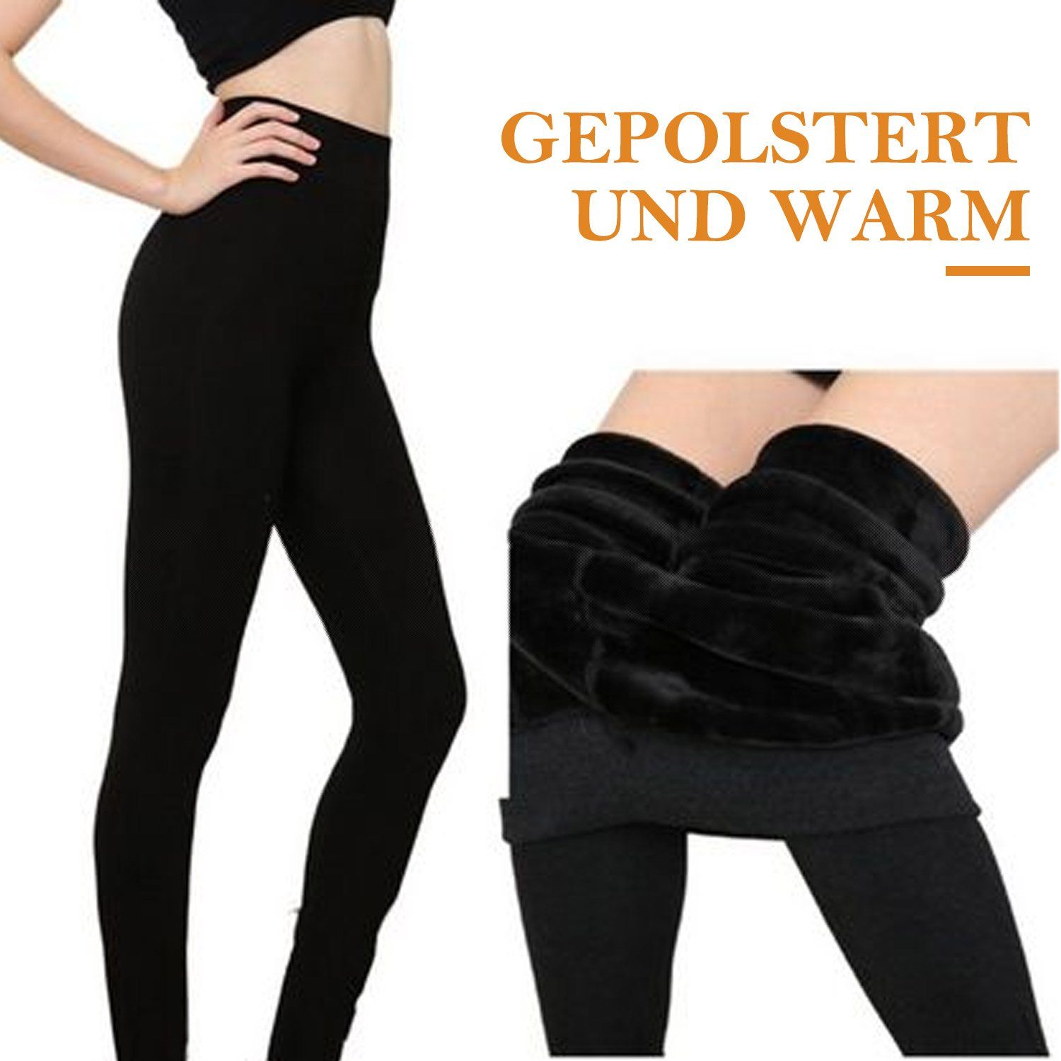TOPMELON Thermoleggings Dickere und Wärmere Leggings Fleece Super Elastisch