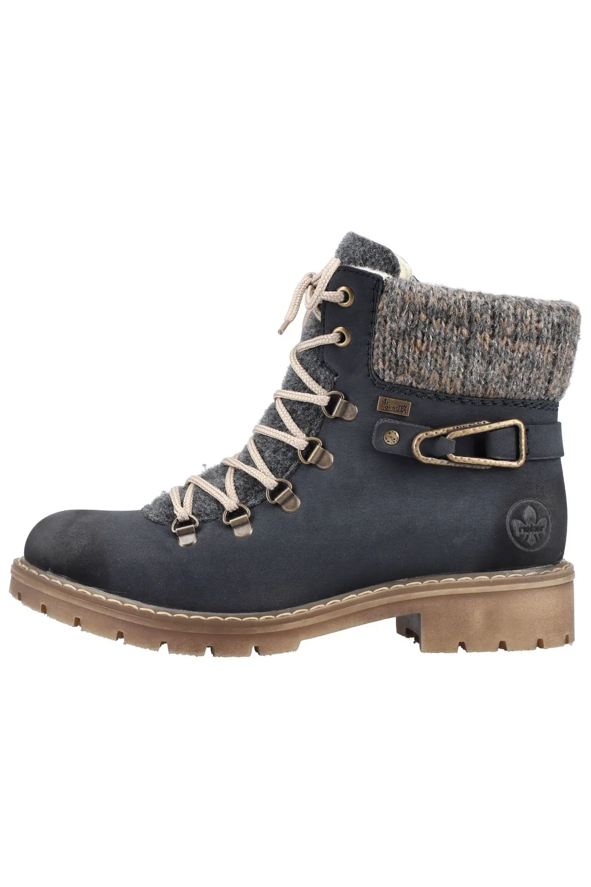 Rieker  Stiefelette - Blau - Blockabsatz