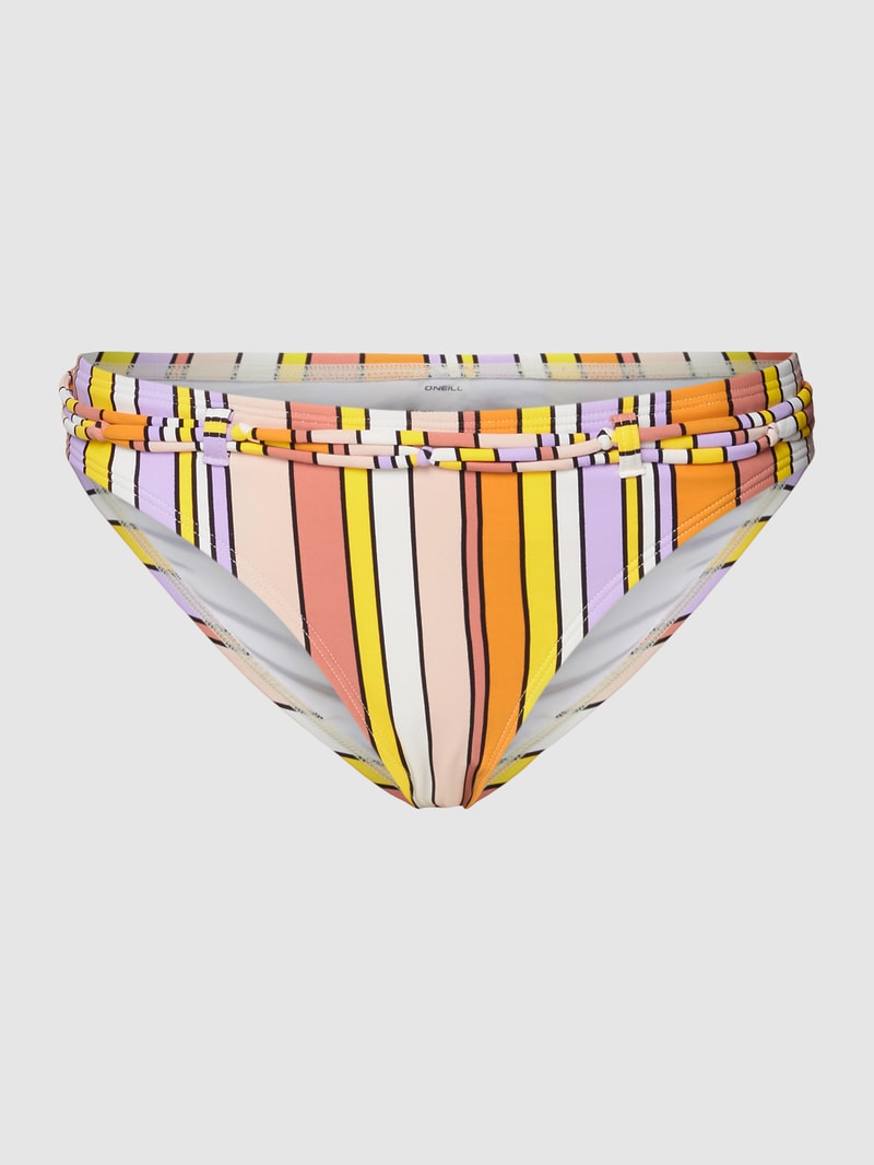 Bikini-Slip mit Streifenmuster Modell 'CRUZ' in orange