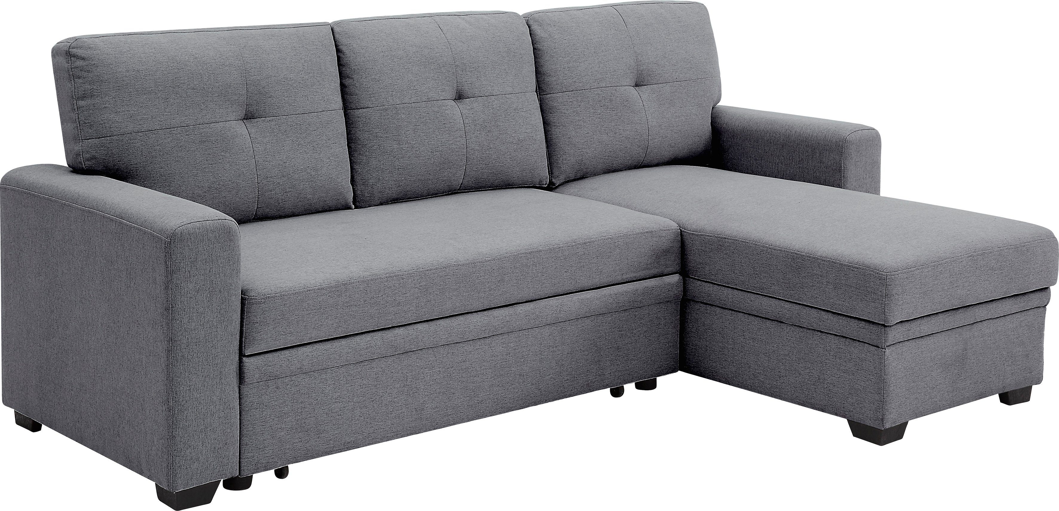 ATLANTIC home collection Schlafsofa Gerrit, Ecksofa, mit Bettfunktion, Recamiere rechts oder links montierbar
