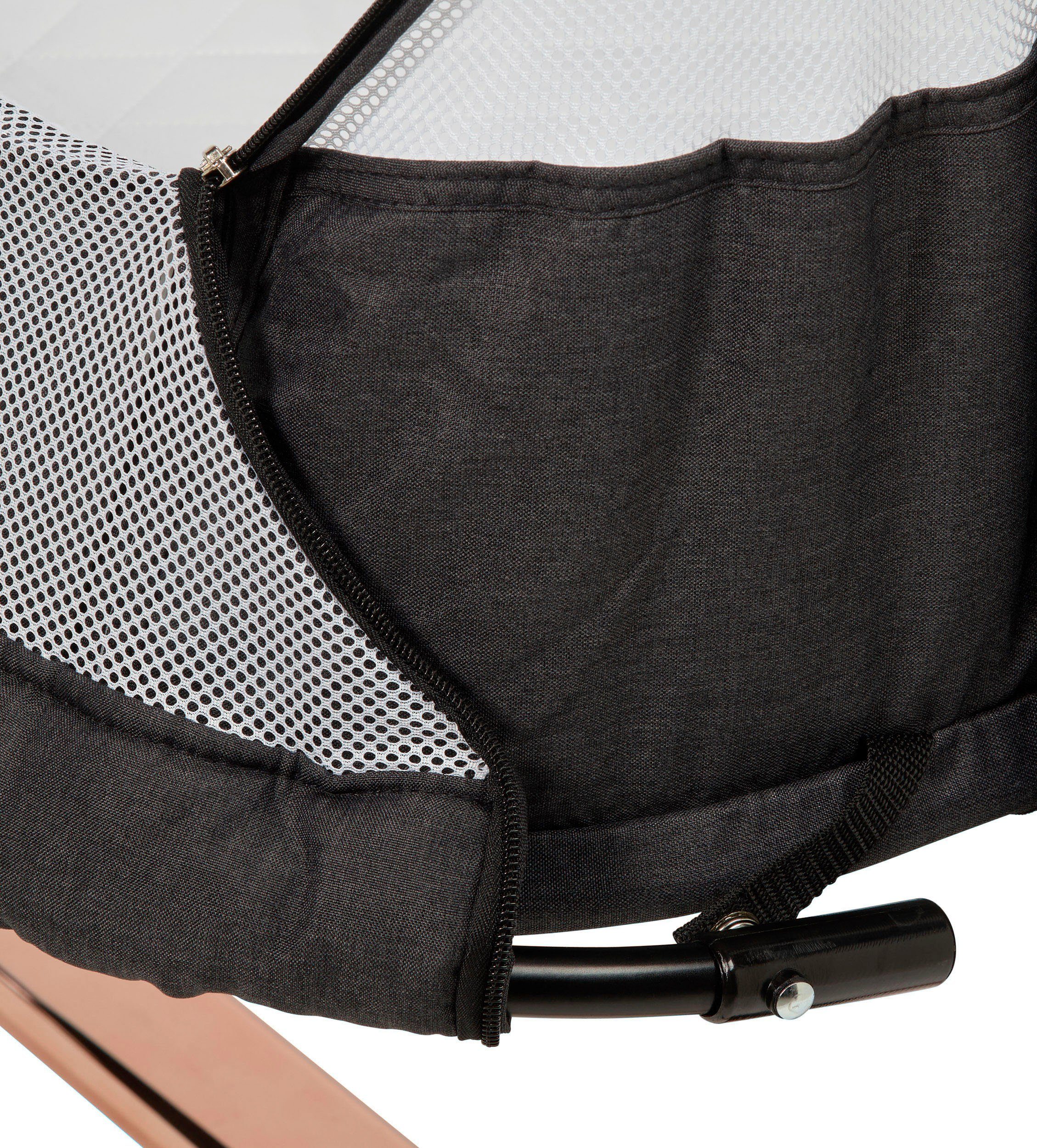 BabyGo Beistellbett Vivaldi, schwarz/gold
