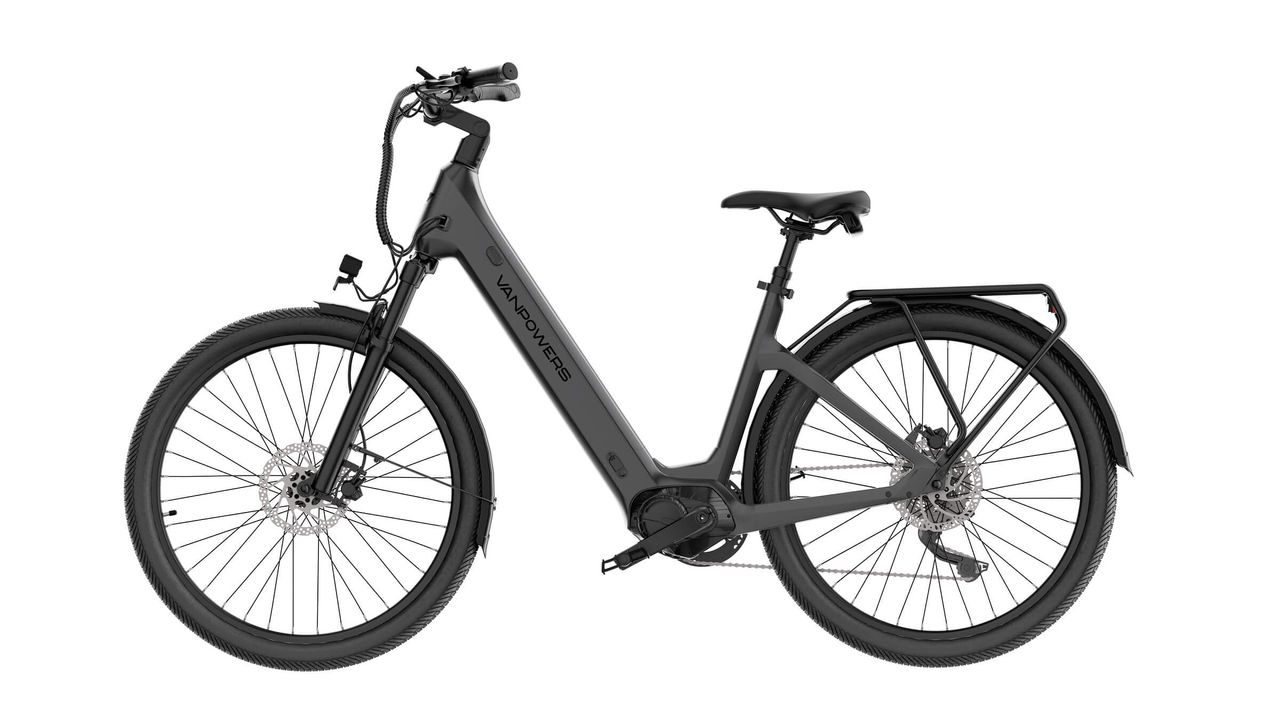 Vanpowers Urban Glide Ultra E-Bike Eisengrau Größe L Tiefeinsteiger, 110 km Reichweite & 25 km/h Fahrrad