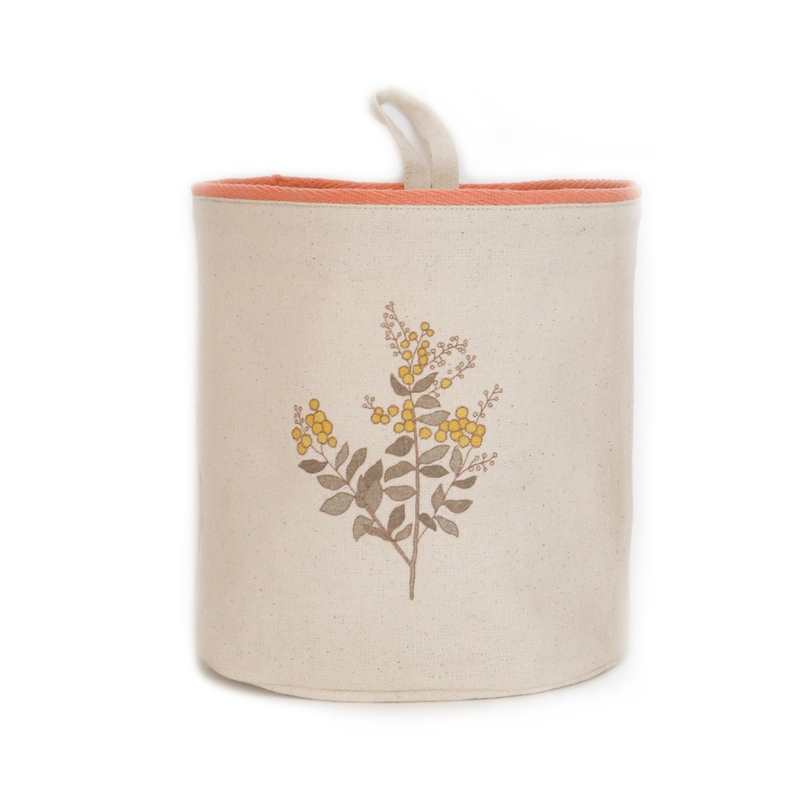 Set 2 paniers de rangement 20x20cm FLORA