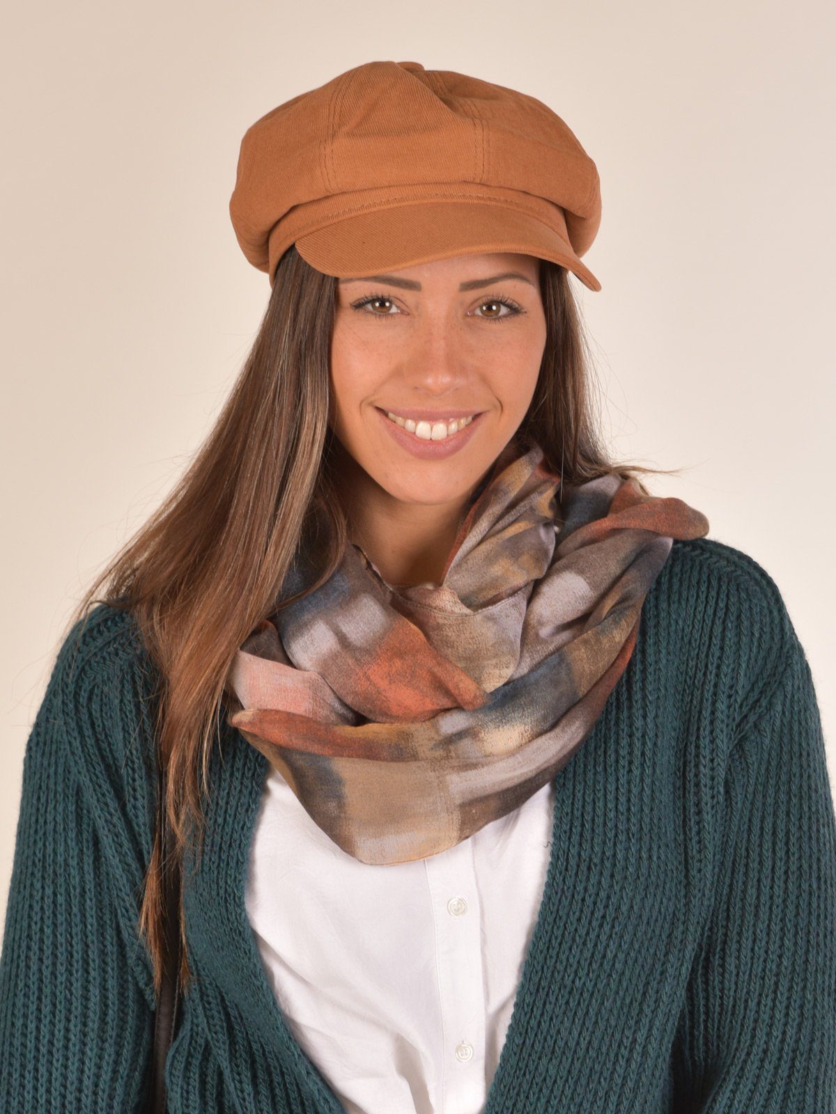 styleBREAKER Loop, (1-St), Loop Schal mit buntem Pinselstrich Muster