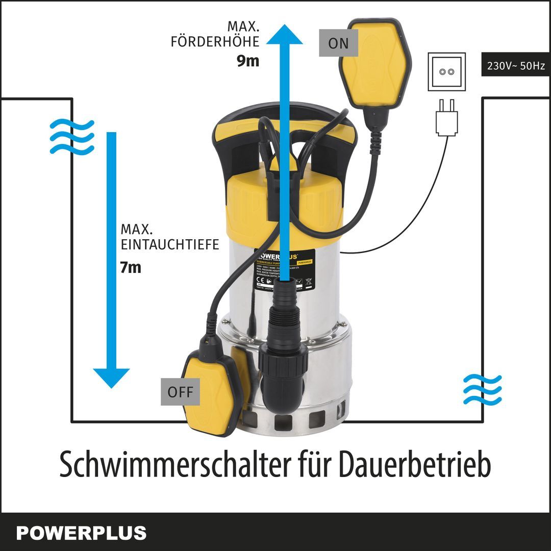 Powerplus Elektrische Wasserpumpe POWXG9535