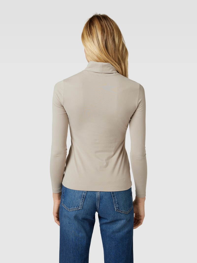 Longsleeve mit Rollkragen in taupe