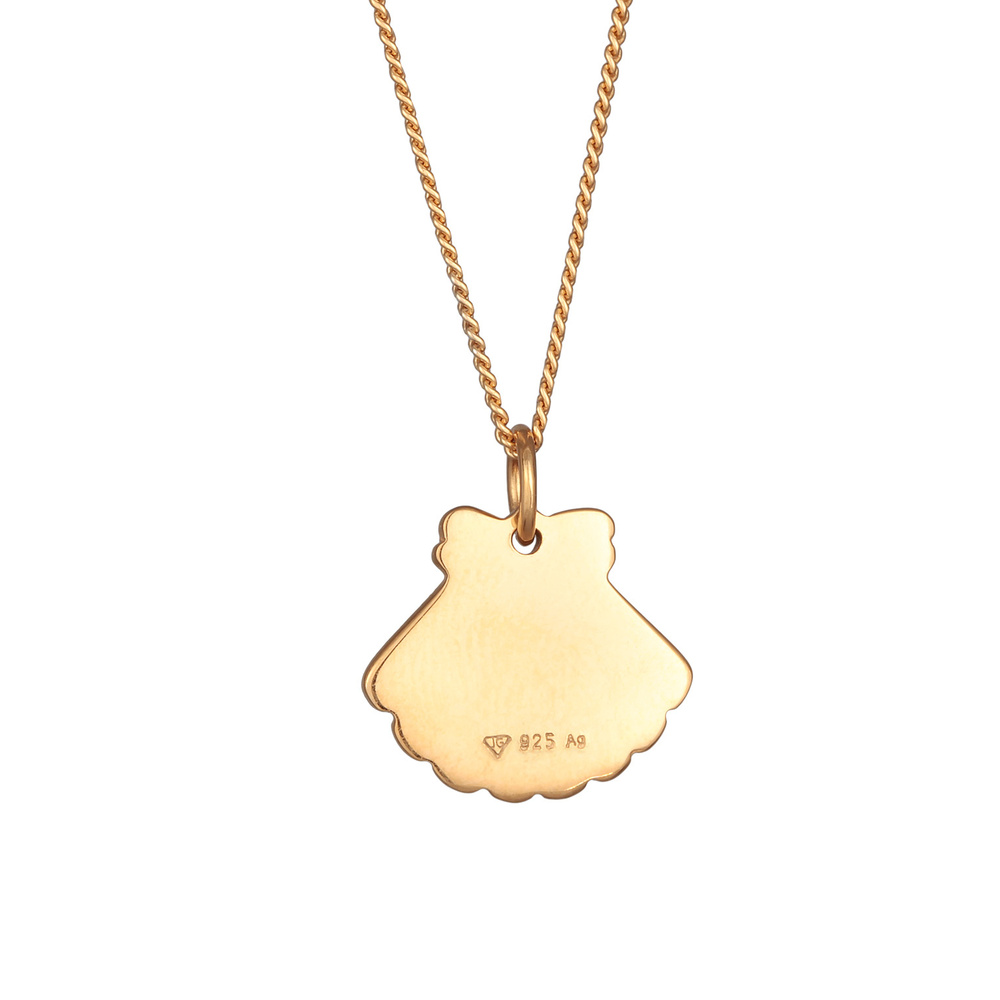 Elli Elli Collier Femmes pendentif coquillage mer avec émail en argent sterling 925 pl Bijoux