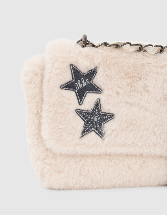 Sac à main rose tout doux badges étoiles fille