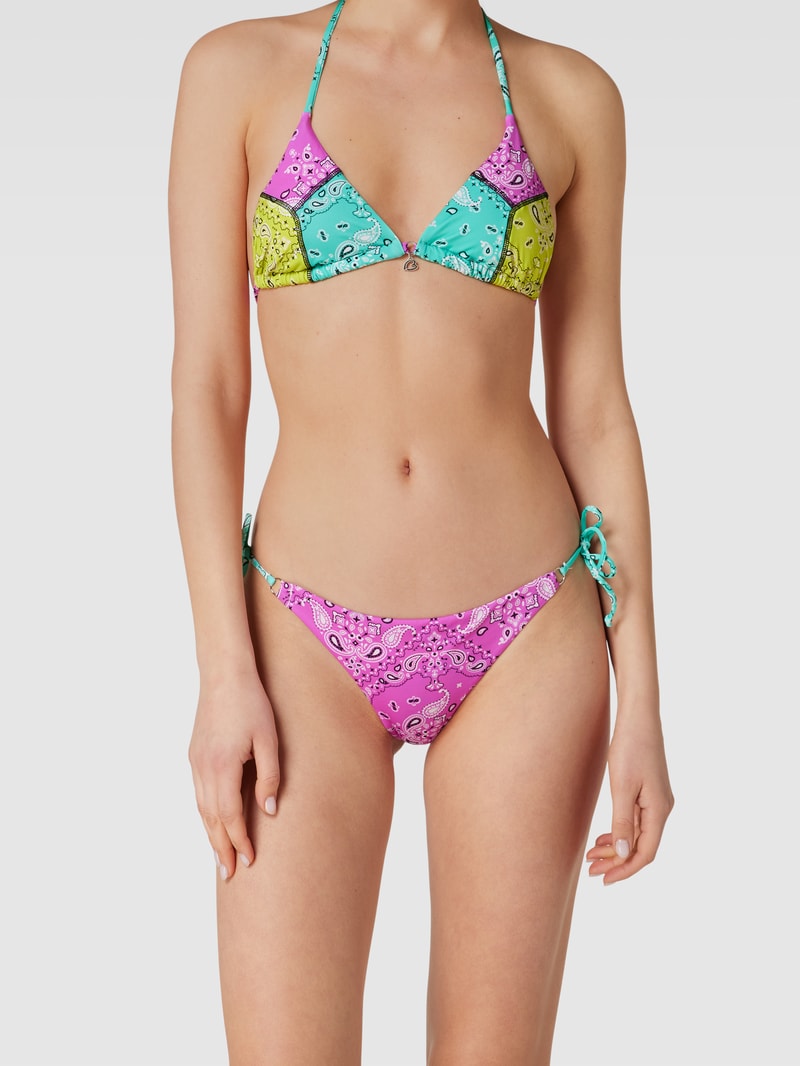 Bikini-Slip mit Allover-Muster Modell 'WAPA' in fuchsia