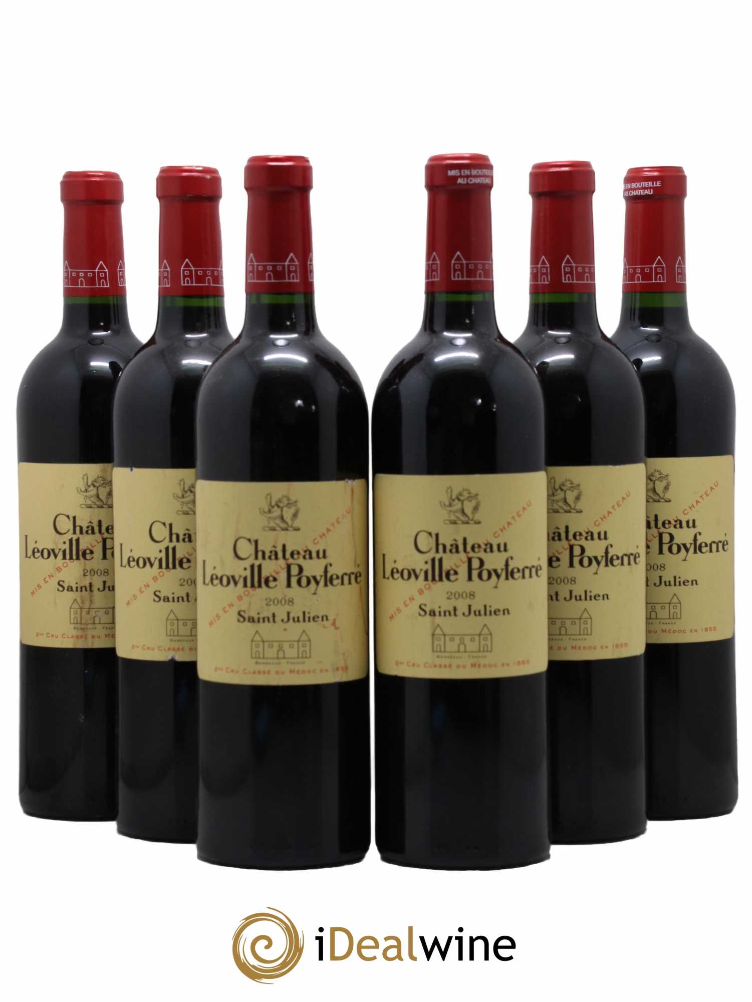 Château Léoville Poyferré 2ème Grand Cru Classé  2008 - Lot de 6 Bouteilles