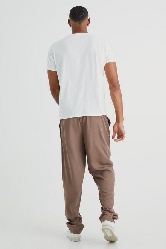 Tall elastische Twill Hose mit geradem Bein