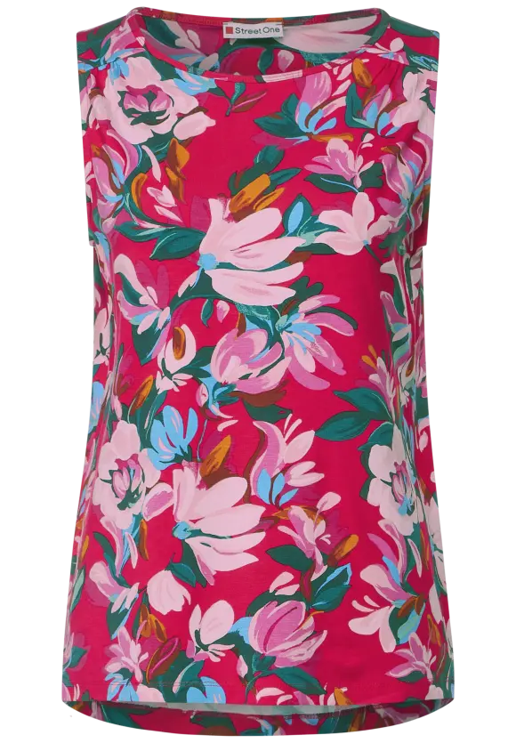 Street One Top mit Blätterprint