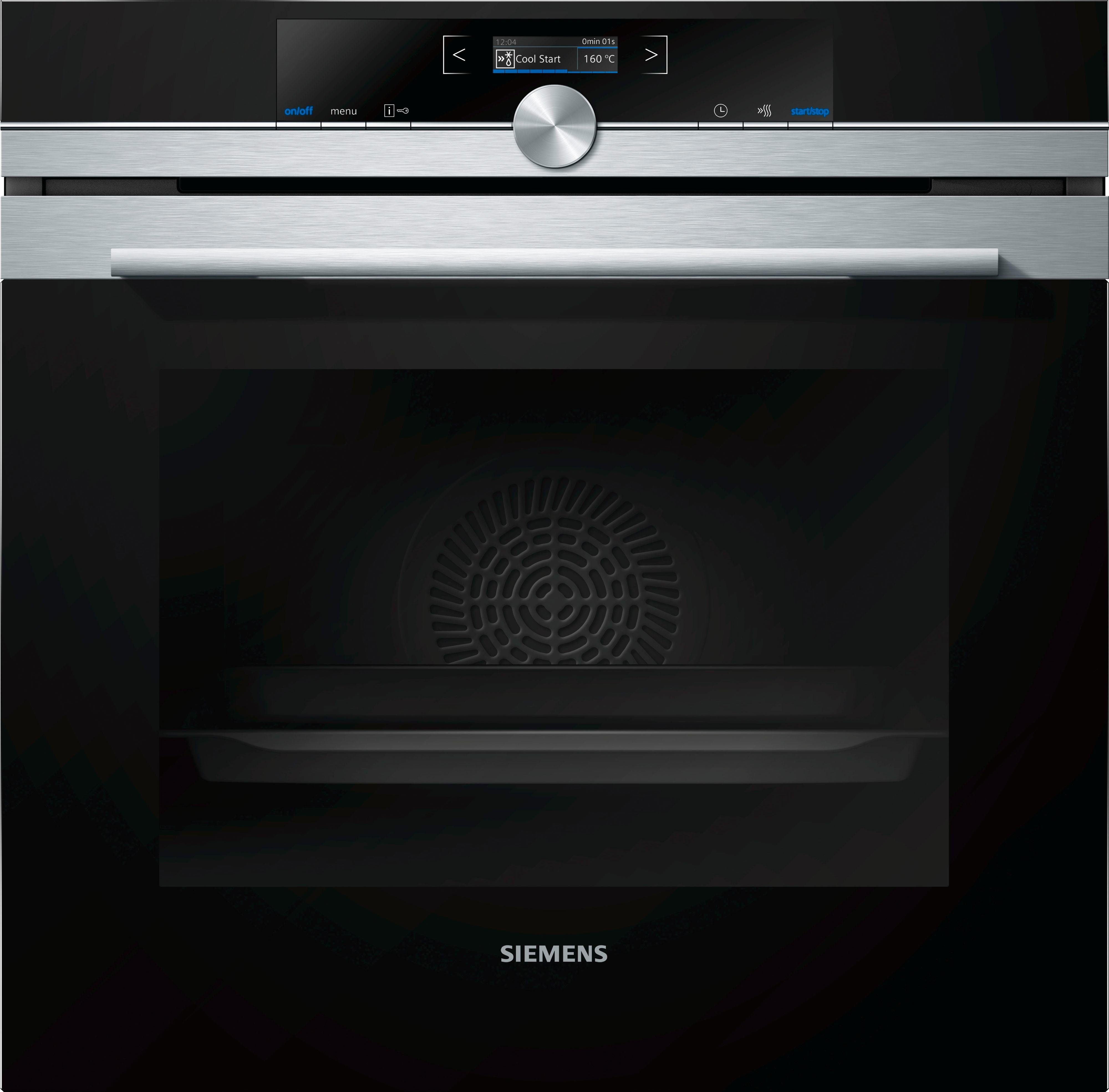 SIEMENS Pyrolyse Backofen HB674GBS1A+, mit Teleskopauszug nachrüstbar, Pyrolyse-Selbstreinigung, mit activClean