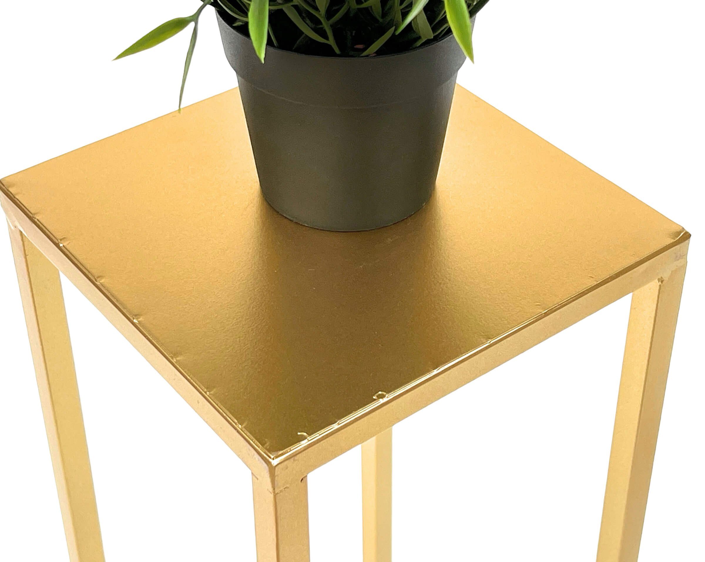 DanDiBo Blumenhocker Blumenhocker Metall Gold Eckig 50-70 cm Blumenständer 96506