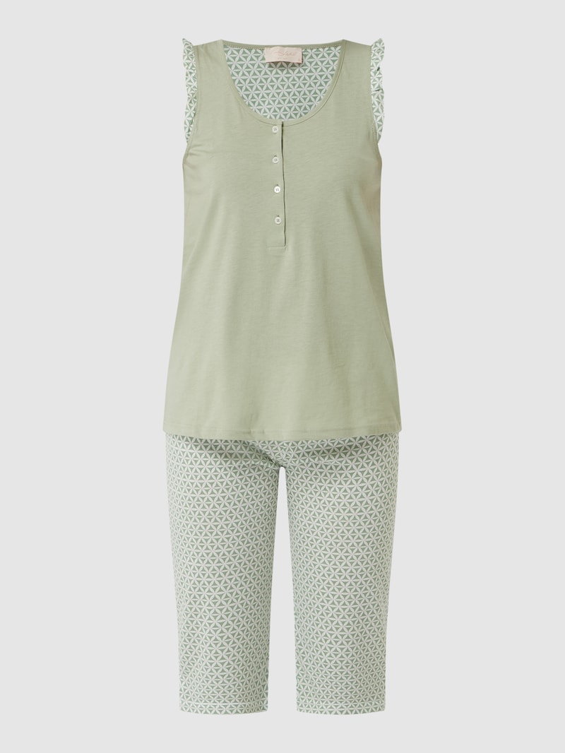 Pyjama aus Baumwolle in lindgrün