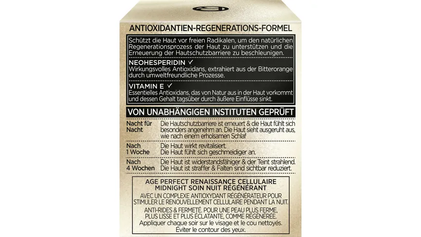 L'Oréal Paris Age Perfect Zell Renaissance Midnight Nachtcreme Gesicht 50 ml
