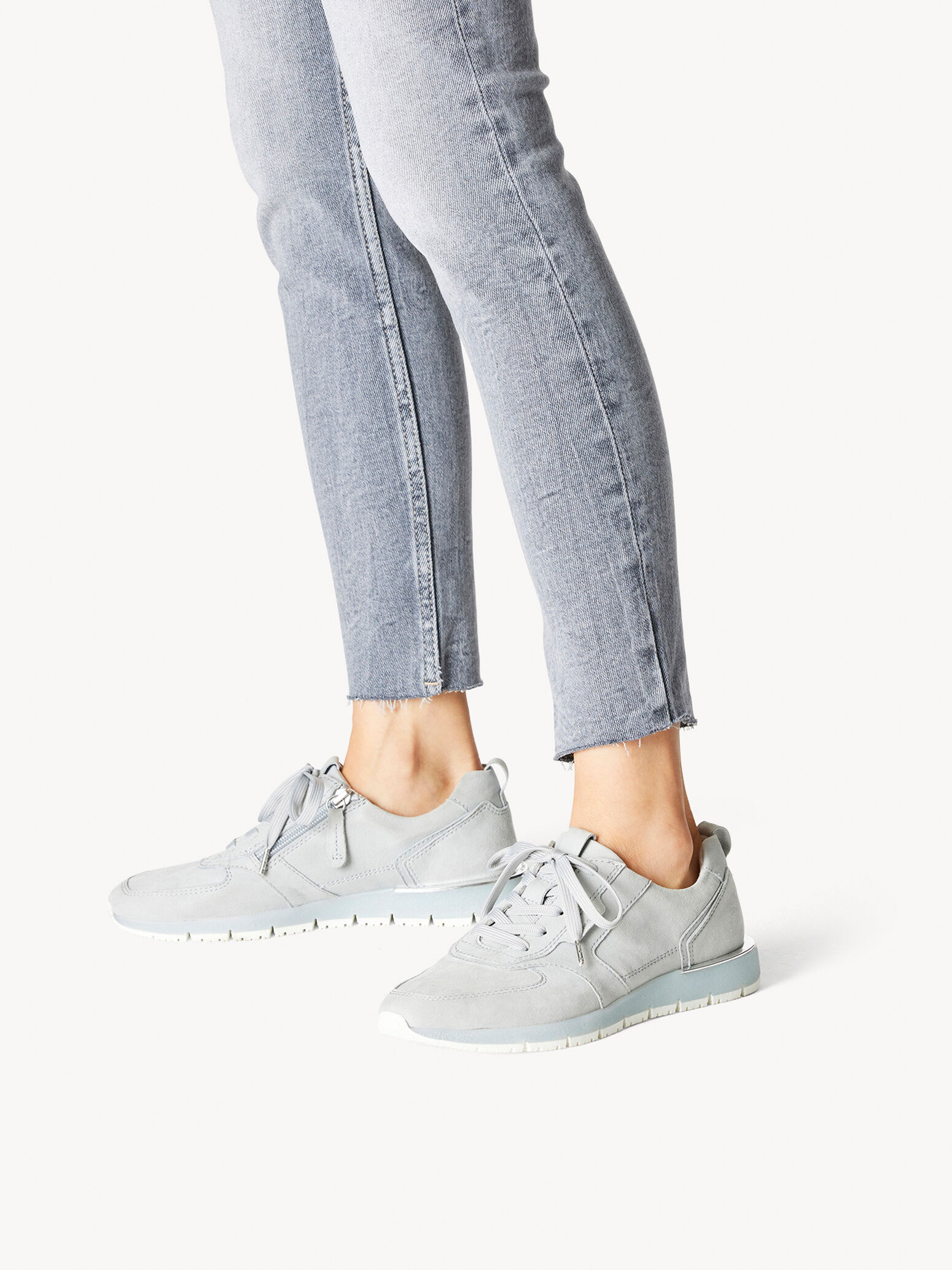 Basket en cuir - bleu
