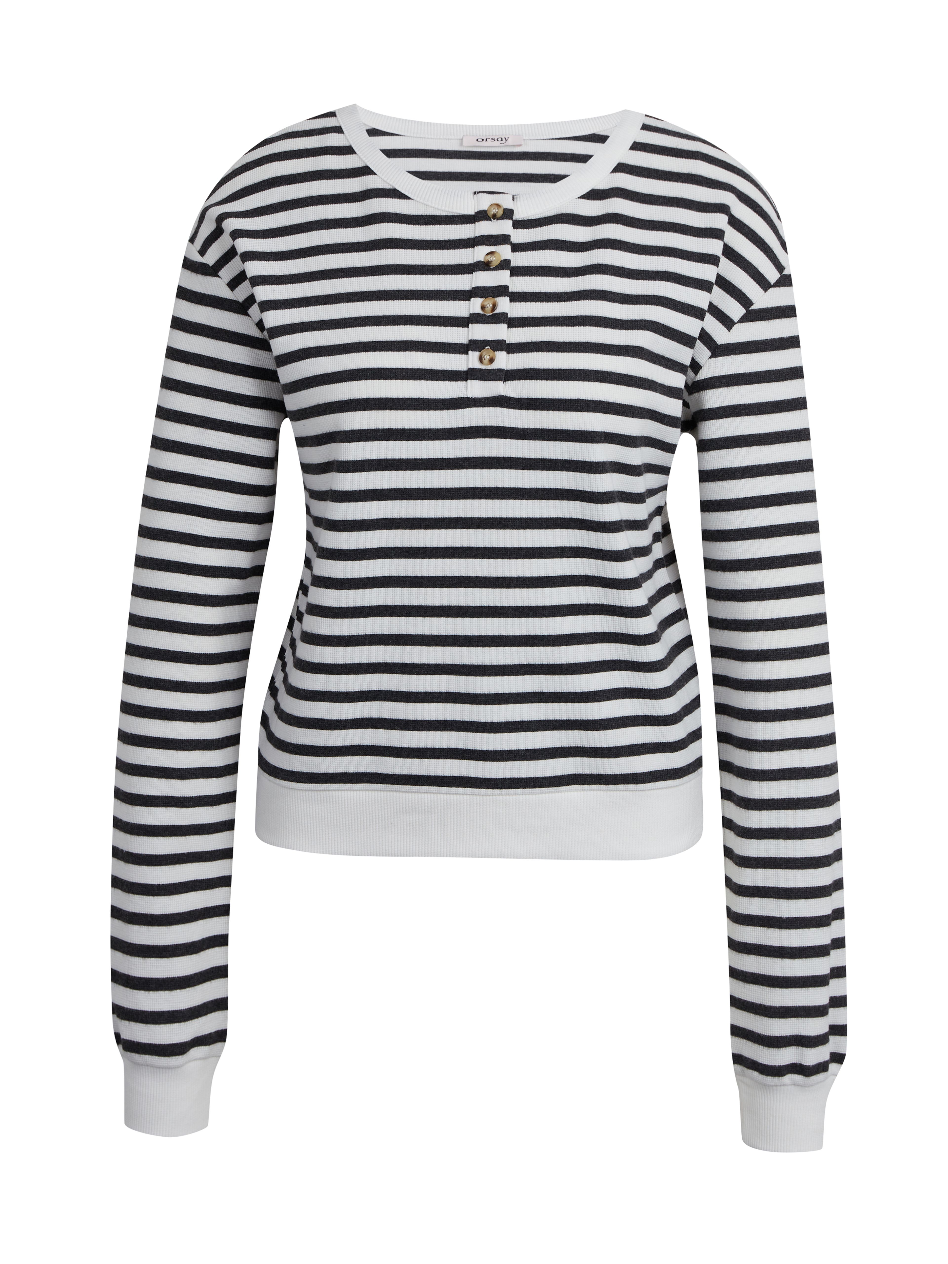 Schwarz-weiß gestreiftes Damen-Sweatshirt ORSAY