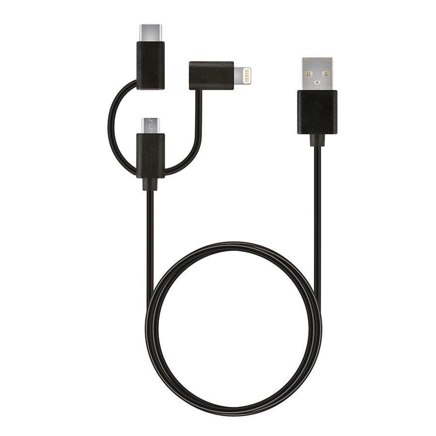 USB-Kabel 3in1 für Apple-Geräte, USB Typ C und Micro-USB Geräte, von Norauto, 1 Stück - ATU