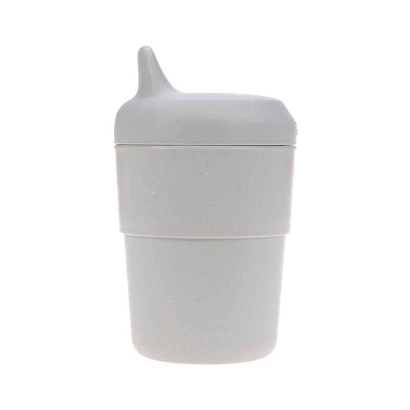 Gobelet d'apprentissage avec bec verseur silicone Little Chums gris clair Lässig