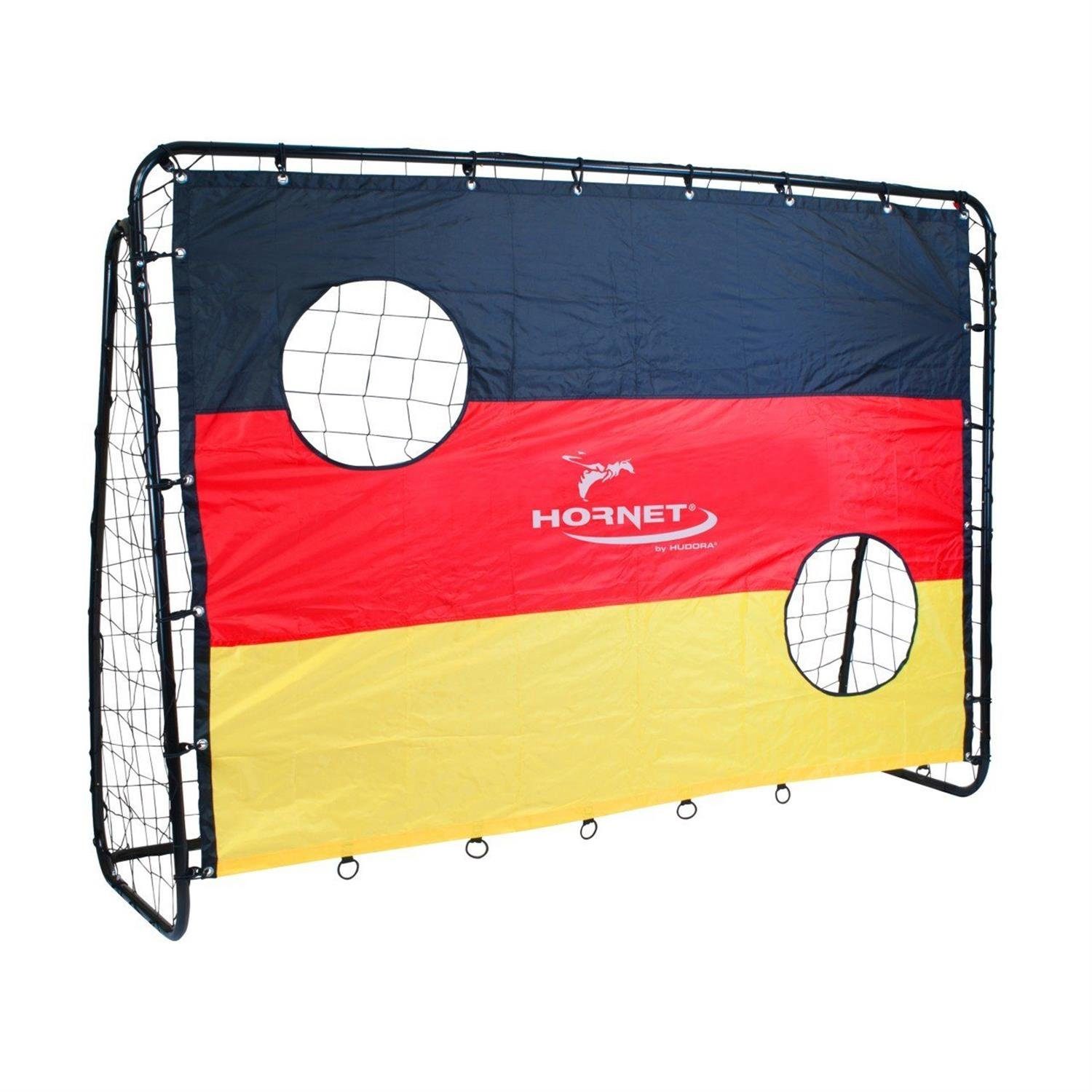 Hudora Fußball 76917 Hornet Fußballtor Match D mit Torwand